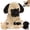 Brown-Pug, variant on Muiteiur 5 Piece Sea Otter Stuffed Animal with 3 Baby Otter Plush Toys