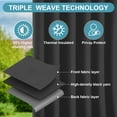 thumbnail image 4 of DONGPAI Outdoor Curtains for Patio Waterproof Blackout Privacy UV Resistant with Top and Bottom Grommet for Porch, Gazebo, Pergola, 100 x 96 Inches, Black, 1 Panel, 4 of 9