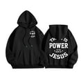 thumbnail image 2 of Jesus Hoodies for Men 2025 Long Sleeve Christian Graphic Hoodie with Pockets Hooded Sweatshirt Pullover Tops, 2 of 7