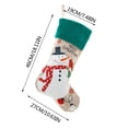 thumbnail image 2 of Fiudx Media Navideña con Diseños de Papá Noel y Muñeco de Nieve, Tela de Lino Suave, Ideal para Decoración Navideña, Soporte para Regalo Festivo, Práctico Lazo para Colgar, 1 Unidad Por Paquete, 2 of 2