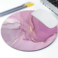 thumbnail image 2 of Light Purple Marble Round Mouse pad Customized Mousepad Non-Slip Rubber Base Mouse Pads for Computers Laptop Office Desk Accessories Mouse pad, 2 of 11