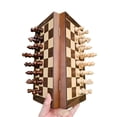 thumbnail image 1 of Juego de ajedrez BESTCHIC magnético de madera de 30 cm con ranuras de almacenamiento, 1 of 9