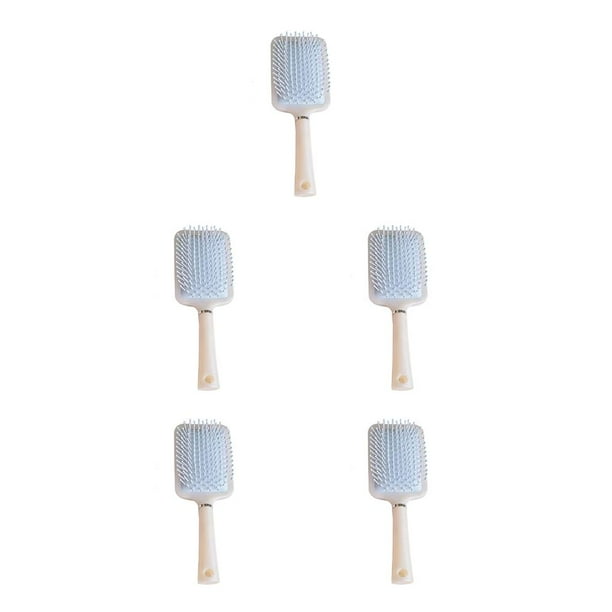 Vogacara Cepillo de pelo Peine portátil Antiestático Peluquería Peines multifuncionales Navidad Peluquería Accesorios Crema azul Type2 NO2