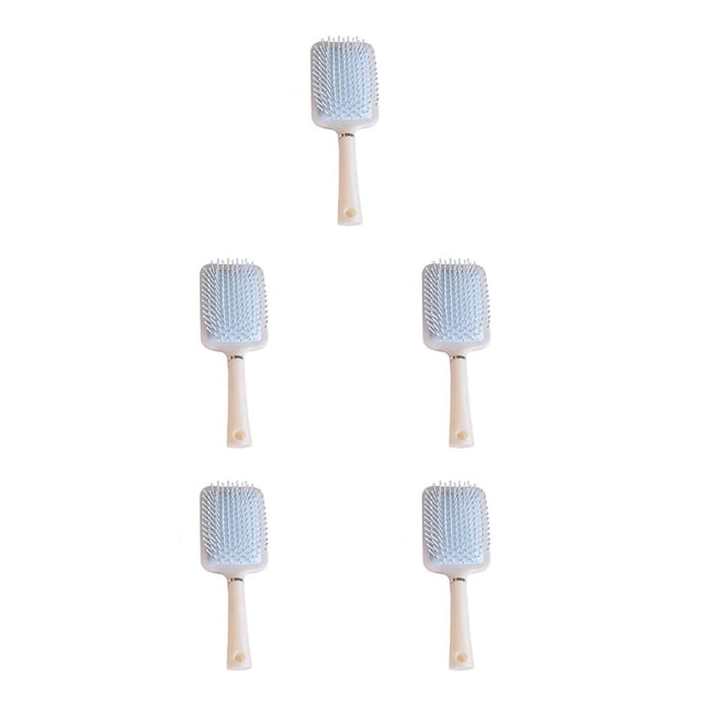 Vogacara Cepillo de pelo Peine portátil Antiestático Peluquería Peines multifuncionales Navidad Peluquería Accesorios Crema azul Type2 NO2