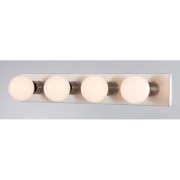 Volume Lighting 4-Light Brushed Nickel Bath and Vanity Light - New