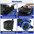 thumbnail image 3 of Mobility Scooter for Senior, Legahome Folding 4 Wheels Mobility Scooter with USB Port & Removable Battery, Electric Powered Mobile Wheelchair Device for Adult 330lbs, Blue, 3 of 12