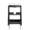 thumbnail image 2 of Pemberly Row 18" Modern Wood Bathroom Vanity in White and Black, 2 of 16