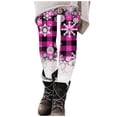 thumbnail image 2 of LEBONYARD Yoga Pants Plus Size,Womens Pants Clearance under $10,Womens Fashion Casual Christmas Printed Tight Leggings High Waist Long Pants Pink S, 2 of 5