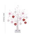thumbnail image 4 of 2Pcs 23.62Inch Valentines Birch Tree with Heart Hanging Ornaments & Light, Perfect for Home Valentine Wedding Decor, 4 of 7