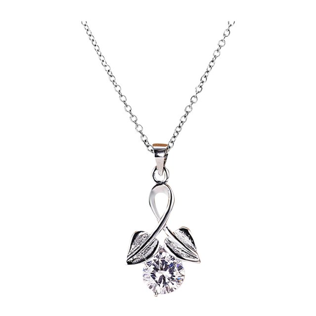 Collier pour Femmes Design en Carton Diamant Acier Titane Brillant Collier Clavicule Collier en Pierre Naturelle pour Femmes