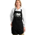 thumbnail image 1 of LA Pop Art Full Length Word Art Apron - Monkey Business, 1 of 2