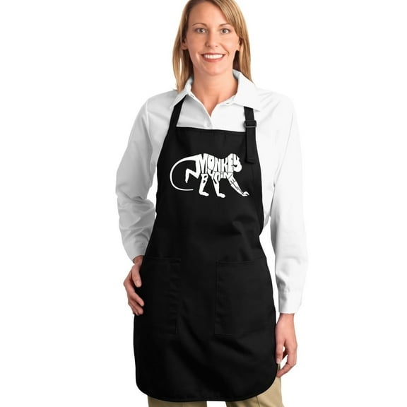 LA Pop Art Full Length Word Art Apron - Monkey Business