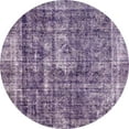 thumbnail image 1 of Ahgly Company Tapis Rond Abstrait Violet Persan pour Intérieur, 3 Pieds Rond, 1 of 6