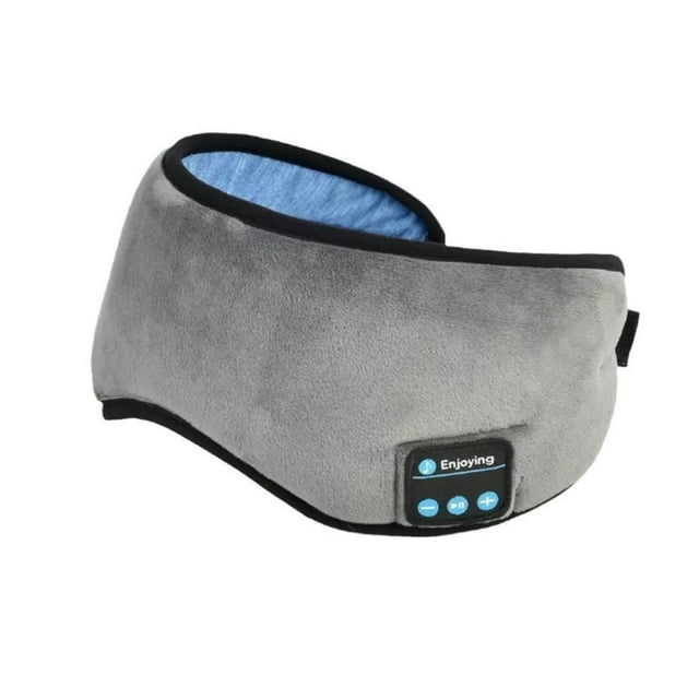 HLONK Masque de Sommeil Bluetooth Sans Fil Masque pour les Yeux Musical avec Batterie de 6 à 8 Heures Masque de Sommeil Doux avec Écouteurs Bluetooth à Réduction de Bruit Confortable Gris