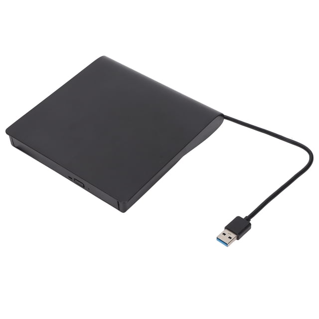 Unidad de DVD externa negra con interfaz USB 3.0, estable, confiable, de bajo ruido, funcionamiento horizontal y autónomo, grabadora de CD.