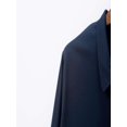 thumbnail image 2 of Ftwytp Men's Solid Color Sport Shirt With Zip-Up Lapel Long Sleeve Lapel Top/Shirt Pullover Hoodie Men Sherpa Pullover Knit Pullover Tank Tops For Mens Tshirts Short Sleeve Navy, 2 of 9