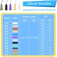 thumbnail image 4 of 120 agujas dispensadoras de punta roma en 12 colores con conector Luer Lock para rellenar tintas de líquidos electrónicos y pegamento para manualidades, 4 of 6
