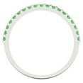 thumbnail image 5 of 0.285 ctw Wedding Band for Women - 14K White Gold Simulated Green Diamond Stackable Eternity Ring, 5 of 6