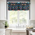thumbnail image 3 of Mexico Flower Bird Kitchen Curtains Valances and Tiers Set of 3, 36 Inch Length Tier Curtains and Valance Rod Pocket Valance Curtains Set for Kitchen Bathroom Small Windows, 3 of 8