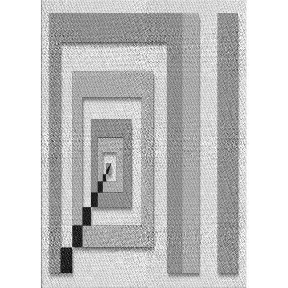 Ahgly Company Indoor Rectangle Patterned Platinum Gray Novelty Area Rugs, 8' x 12'