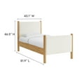 thumbnail image 3 of Platform Bed Frame, Twin, Off-White, Fabric, Hotel Bedroom, Modern Contemporary, HB38179, 3 of 9