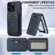 thumbnail image 5 of LC.IMEEKE L3 For iPhone 15 Pro Magnetic Case Detachable Card Holder Leather TPU Mobile Cover - Blue, 5 of 5
