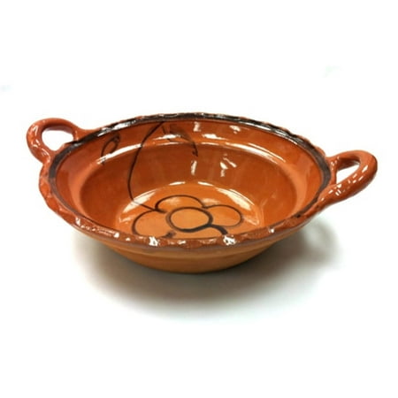 La Mexicana Cazuela De Barro 13.5" x 13.5" Natural Clay Cooking Dish