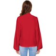 thumbnail image 2 of Blusa de gasa Rojo sólido G Rojo sólido G Xishao ropa, 2 of 2