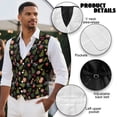 thumbnail image 7 of Uorisanigo Christmas Tree Print Mens Vest Size 2XL V Neck Men's Suit Vest Casual with Pockets Lightweight Waistcoat Casual Vests Stylish for Prom, 7 of 7