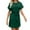 Army Green, variant on Wancir Women’s Casual Short Sleeve Tie Waist Asymmetric Hem Swing Summer A Line Midi Dress