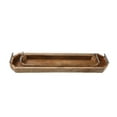thumbnail image 2 of Set Of 2 Mango Wood Long Trays With Handle, 2 of 2
