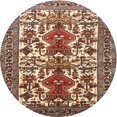 thumbnail image 1 of Ahgly Tapis d'Intérieur Rond Traditionnel Safran Rouge Persan, 4 Pieds Rond, 1 of 6
