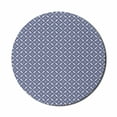 thumbnail image 1 of Oriental Mouse Pad for Computers, Ornamental Curves and Strokes in Vibes, Round Non-Slip Thick Rubber Modern Gaming Mousepad, 8" Round, Violet Blue White, by Ambesonne, 1 of 2