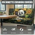 thumbnail image 4 of FORUDESIGNS Panda Sunflower Butterfly Pattern RV Dinette Cushion Covers Wear-Resistan Camper Cushion Slipcover Comfortable Loveseat Sofa Chair Cover 1 Backrest Covers and 1 Bench Covers, 4 of 7
