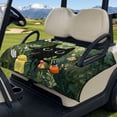 thumbnail image 3 of COEQINE Golf Cart Seat Towel Quilted Protective Cover with Carrying Handle, Universal Fit 51.2x30.3 Inch, 4 Front Pockets, Fits for Most 2 Seats Club Car, Cute Cat Flower Leaf, 3 of 8