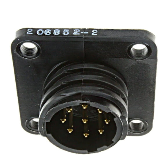 206852-2 Connector Receptacle 9 Position Circular Male Pins Solder