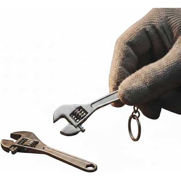 Gadgetime USA Tiny Ultra-Compact Mini Wrench Set - 2.5 Inch Alloy Steel - Nice Pendant - Adjustable Crescent Wrenches with Keychain for Minor Precision Repairs - Perfect for a Cute Keychain Accessory