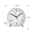 thumbnail image 3 of Reloj despertador redondo sin tictac, funciona con pilas y función de luz, reloj despertador súper silencioso, diseño simple y elegante para escritorio/dormitorio Zhivalor OTTO-2034712-2, 3 of 8