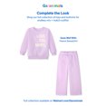 thumbnail image 6 of Garanimals Baby & Toddler Girls Fleece Sweatpants, Wide Leg, Sizes 0-6T, 6 of 7