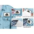 thumbnail image 7 of WIRESTER 2 Pcs 3.15" Rectangle Logo Sew Ironed On Badge Embroidery Applique Patch With Black Border for Hats, Jackets, Shirts, Vests and Jeans - Rottweiler Dog Lying Down Looking Up, 7 of 7
