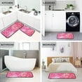 thumbnail image 4 of Bright Pink Laopard Kitchen Rug Mats 2PCS Non Slip 47" x 20" + 28" x 20" Kitchen Carpet Floor Mat Hallway Rugs Anti Fatigue Doormat Home Decor, 4 of 7