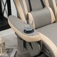 Swivel Recliner Chair PU Leather - 360° Swivel, 135° Recline, Cup ...
