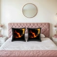 thumbnail image 2 of Set of 2 18x18in Throw Pillow Covers - Vibrant Fiery Explosion Design Perfect for Couch Bed or Car Decor - Eye - Catching Accent, 2 of 8