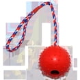 thumbnail image 3 of Juguete para mascotas con forma de pelota y nudo de cuerda, divertido, educativo, resistente a las mordeduras, juguete interactivo para limpiar molares de perros, 3 of 5