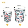thumbnail image 5 of Kll Colorful Shark Waterproof Foldable Laundry Hamper Bucket With Handles For Storage Bin,Kids Room,Home Organizer (Medium), 5 of 8