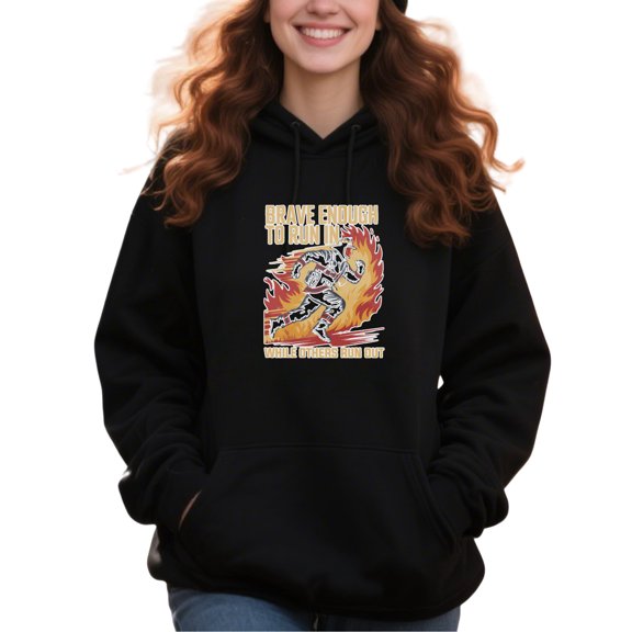 Classic Firefighter Hoodie for Men and Women, Unisex Pullover Hooded Sweatshirt, Comfortable Cotton Poly Blend, Casual Everyday Wear