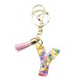thumbnail image 1 of CSChome Initial Keychain with Pink Tassels Colorful Acrylic Initial Keychain with Pink Tassels Decor Letter Cup Pendant Keyring Water Bottle Decoration Birthday Gift, 1 of 6
