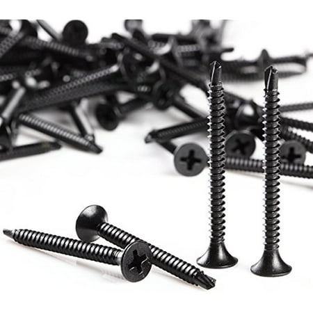 

500 PCS DRYWALL SCREW PHILLIPS BUGLE SELF DRILLING 6X1-5/8 BLACK PHOSPHATE