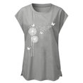 thumbnail image 4 of Fridja T-Shirts Amples Imprimés pour Femmes Col Rond Manches Courtes Décontractées, 4 of 5