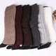 thumbnail image 3 of Calentador de piernas Cable calcetín sin pies calentador de piernas altas de invierno para mujeres y niñas, 3 of 5